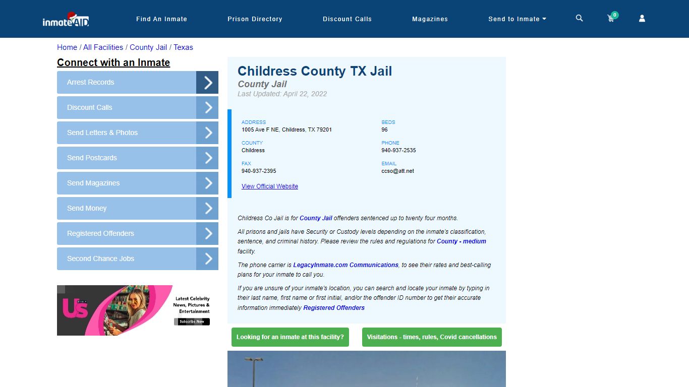 Childress County TX Jail - Inmate Locator - Childress, TX