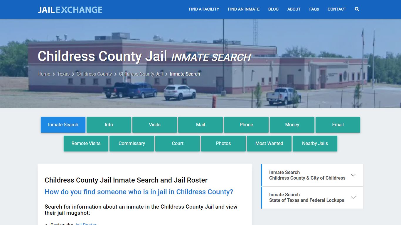 Inmate Search: Roster & Mugshots - Childress County Jail, TX