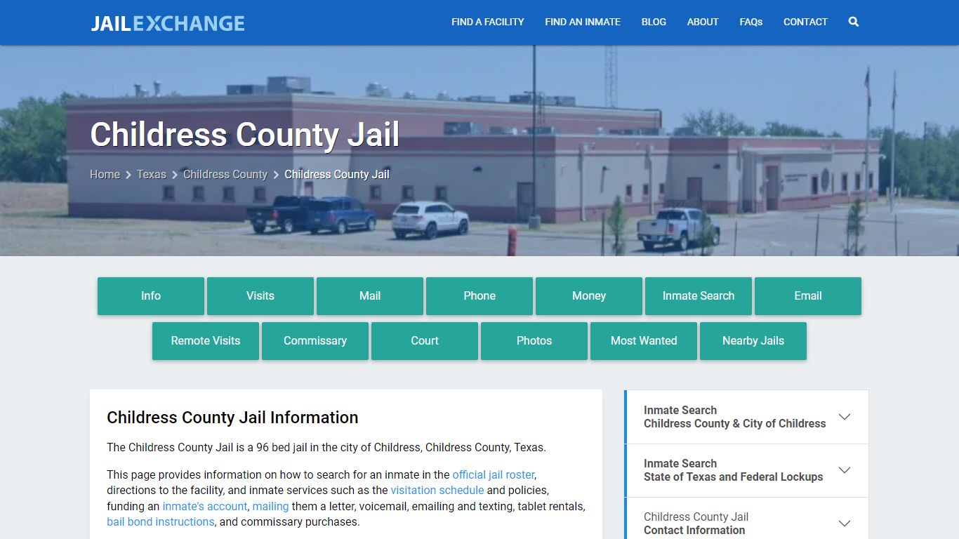 Childress County Jail, TX Inmate Search, Information